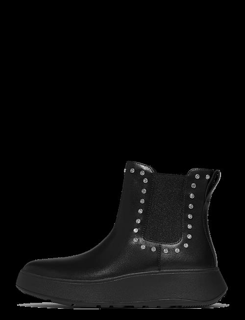 FitFlop | F-Mode Gem-Trim Leather Flatform Chelsea Boots | EU42