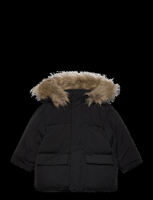 Mango | Puffer Coat With Fur-Effect Hood | 9-12M