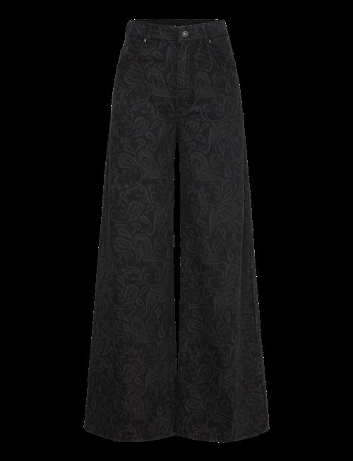Mango | Wide Leg Paisley-Print Jeans | 34