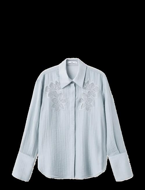Mango | Embroidered Lyocell Blouse | XS