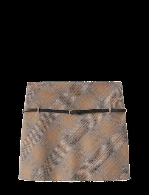 Mango | Belt Checked Skirt | 36
