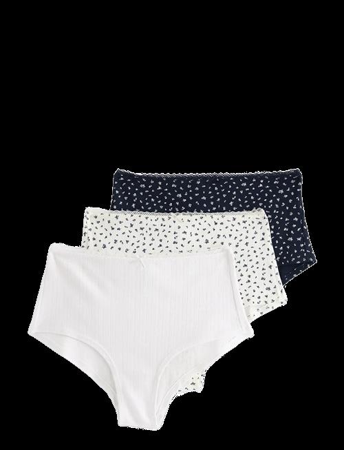 Lindex | 3 Pack Brief High Pointelle Co | XXL
