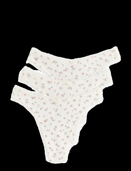 Lindex | Brief Thong Low Cotton Pointel | XL