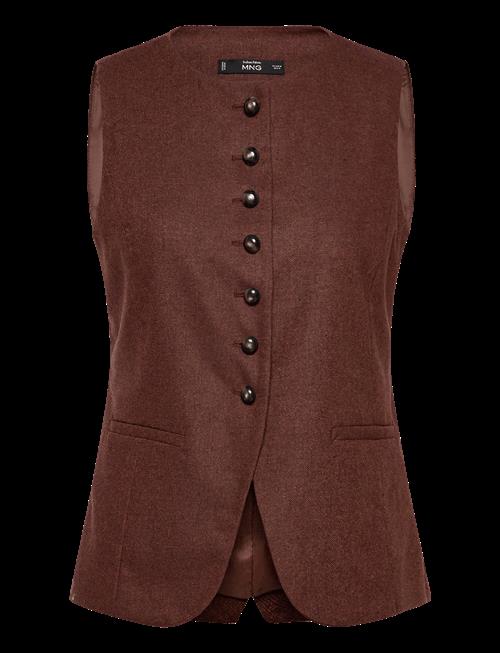 Mango | Wool-Blend Gilet With Buttons | L