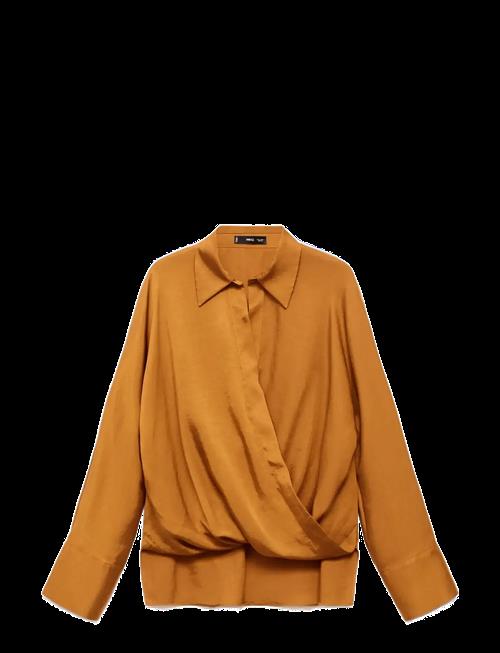 Mango | Cross-Over Satin Blouse | XS