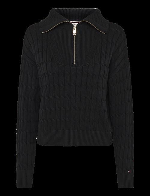 Tommy Hilfiger | Co Cable Mid Gg 1/2 Zip Ls Swt | XS