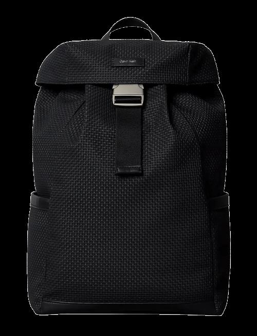 Calvin Klein | Embossed Woven Flap Backpack | ONE SIZE