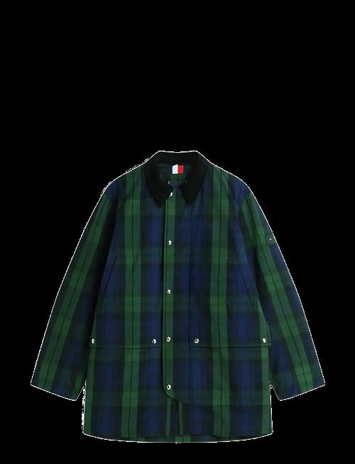 Tommy Hilfiger | Long Check Waxed Barn Coat | L