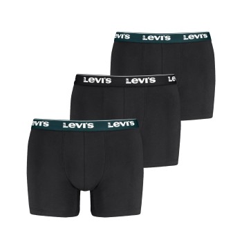 Levis 3P Repeat Logo Boxer Brief Multi Sort/Grøn bomuld X-Large Herre
