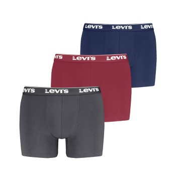 Levis 3P Repeat Logo Boxer Brief Multi Grå/Rød bomuld X-Large Herre