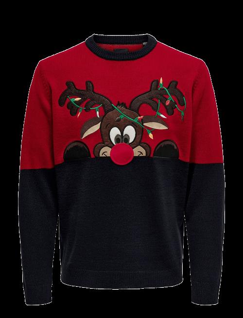 ONLY & SONS | Onsxmas Reg Block Crew Knit | XS