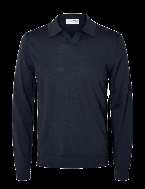 Selected | Slhtray Ls Knit Merino Open Polo | XL