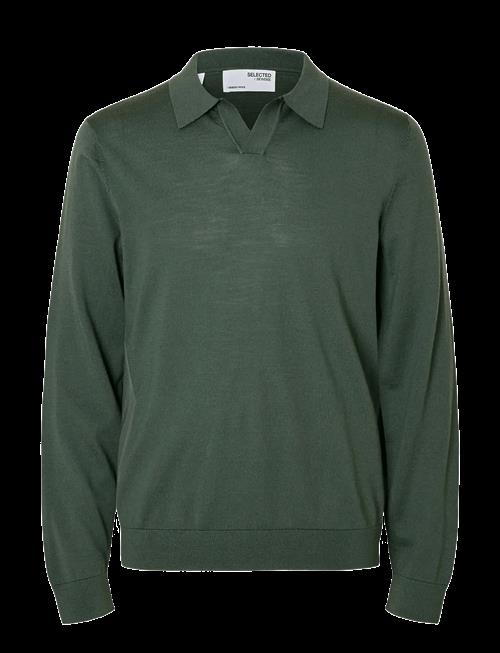 Selected | Slhtray Ls Knit Merino Open Polo | L