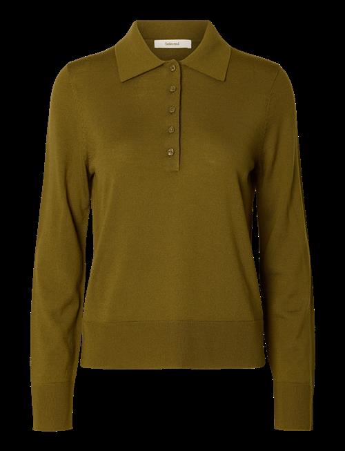 Selected | Slwthea Ls Knit Merino Collar Neck Noos | M