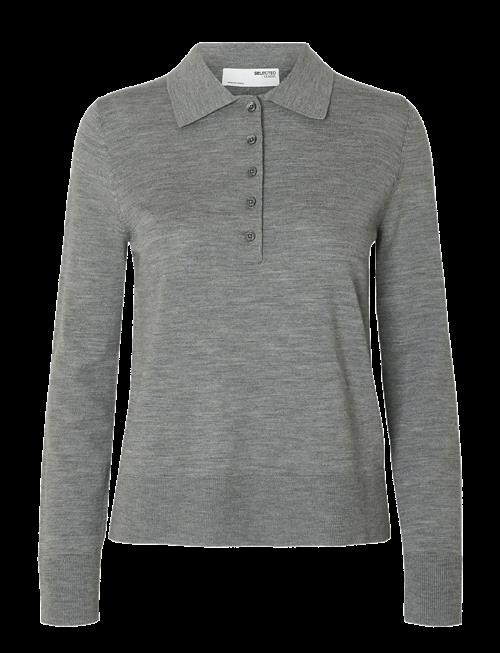 Selected | Slwthea Ls Knit Merino Collar Neck Noos | XS