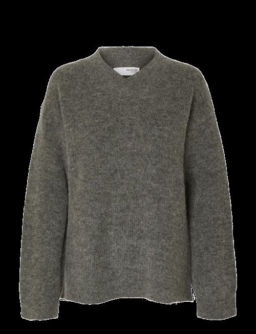 Selected | Slfsia Ras Ls Knit Long V-Neck Noos | S