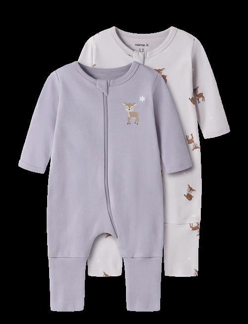 name it | Nbfnightsuit 2P Zip Ff Lilac Deer Noos | 104