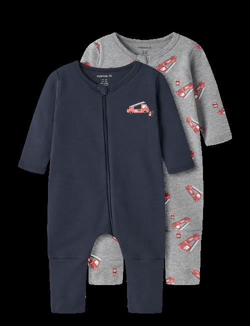 name it | Nbmnightsuit 2P Zip Ff Firetruck Noos | 80
