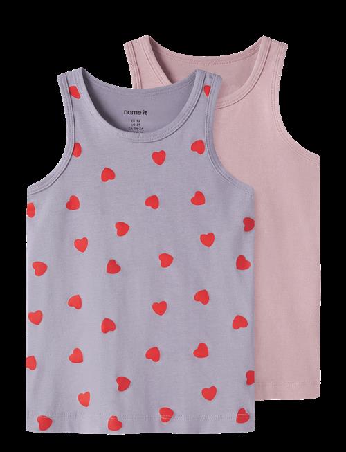 name it | Nmftank Top 2P Lavender Hearts Noos | 98