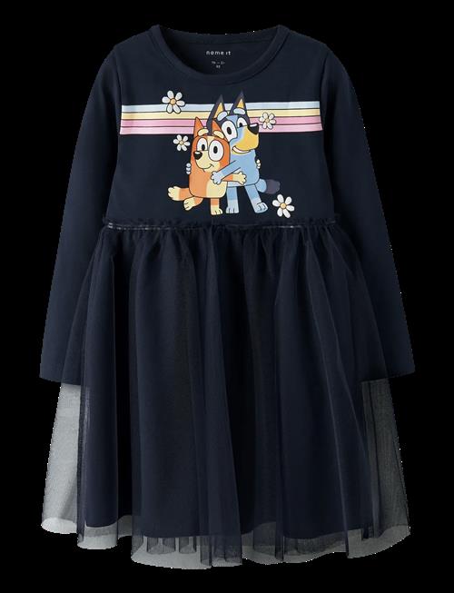 name it | Nmfjean Bluey Ls Tulle Dress Sky | 98