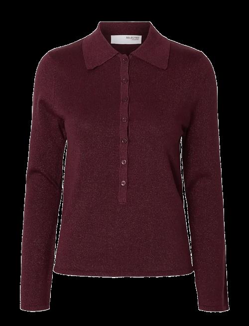 Selected | Slflura Ls Slim Knit Collar Neck | XXL