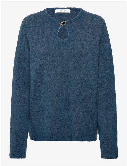 Selected | Slflulu Brushed Ls Knit Keyhole O-Neck | XS