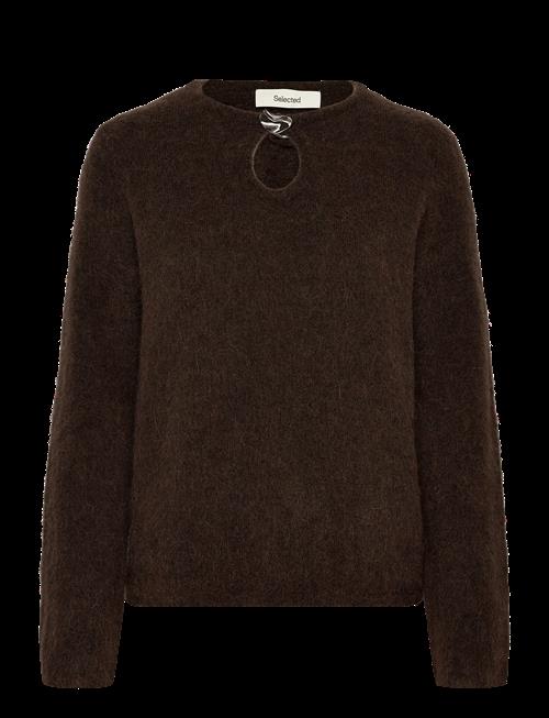Selected | Slflulu Brushed Ls Knit Keyhole O-Neck | L