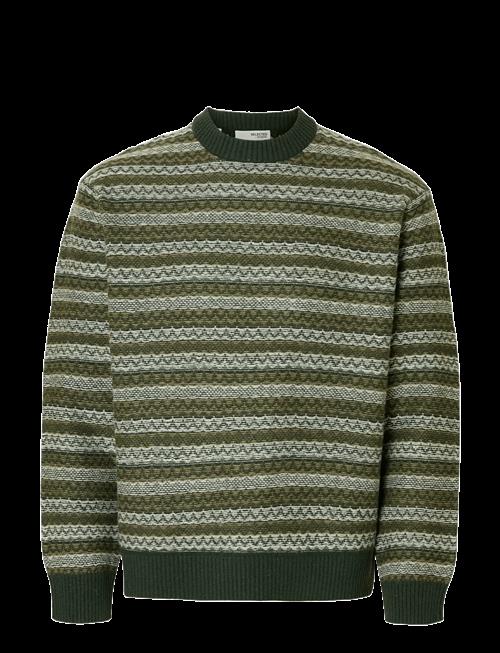Selected | Slhrevy Ls Knit Relaxed Jac Crew Neck | XXL