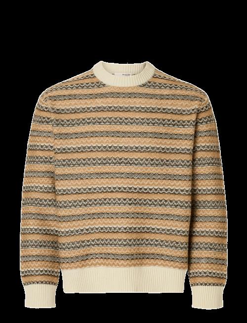 Selected | Slhrevy Ls Knit Relaxed Jac Crew Neck | L