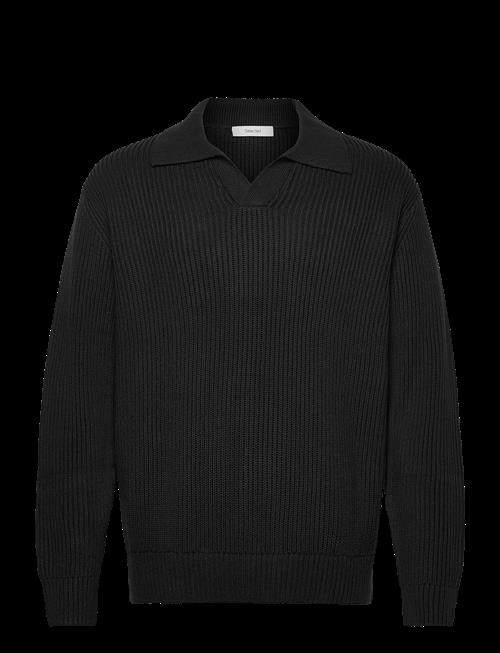 Selected | Slhdry Ls Knit Relaxed Open Polo | XXL