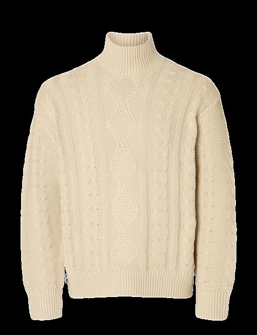 Selected | Slhuffe Ls Knit Relaxed Cable High Neck | M