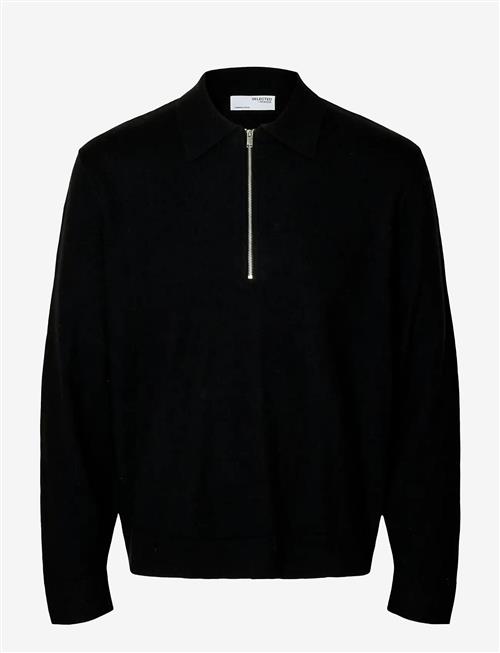 Selected | Slhtray Merino Brushed Relaxed Zip Polo | L