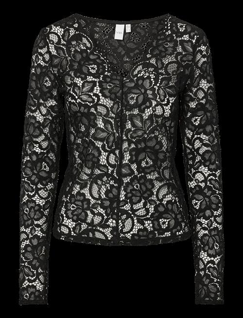 YAS | Yaslacey Ls V-Neck Lace Top S. Noos | L