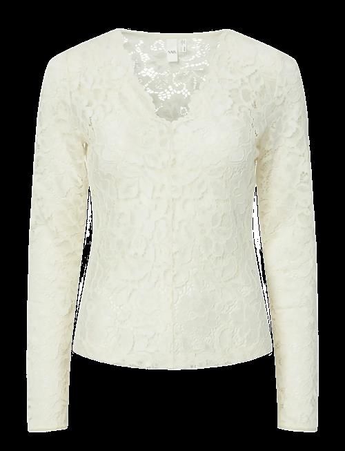 YAS | Yaslacey Ls V-Neck Lace Top S. Noos | S