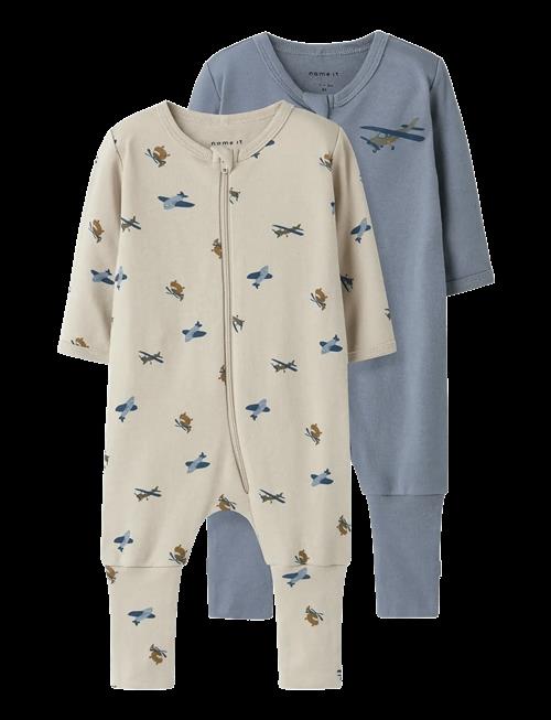 name it | Nbmnightsuit 2P Zip Ff Airplane Noos | 74