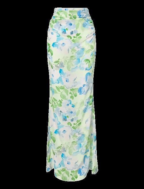 Malina | Laurel Ruched Chiffon Maxi Skirt | 38
