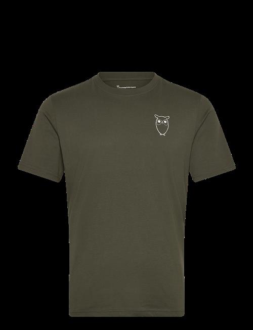 Knowledge Cotton Apparel | Alder Owl Chest Print Tee - Gots/Ve | S