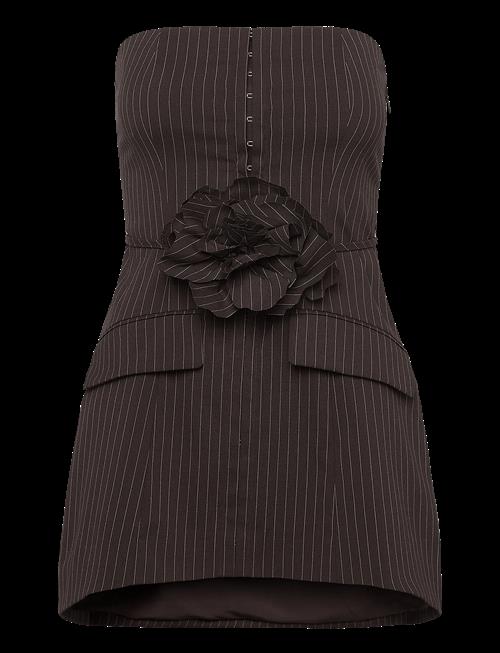 ROTATE | Pinstripe Belted Long Top | 40