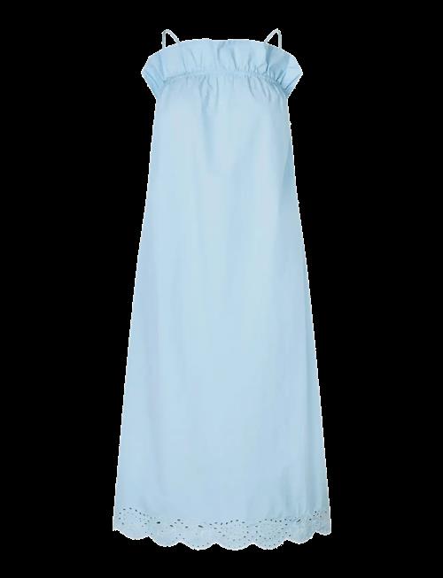 STINE GOYA | Light Cotton, Scalloped Strap Midi Dress | M