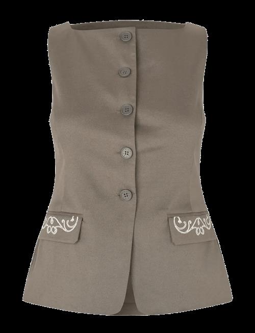 STINE GOYA | Embroidered Canvas, Tailored Tank Vest | XL