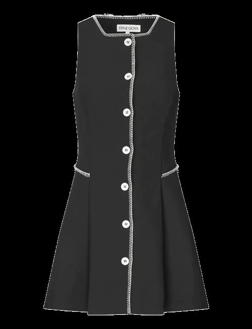 STINE GOYA | Structured Crepe, Sleeveless Button-Up Mini Dress | XS