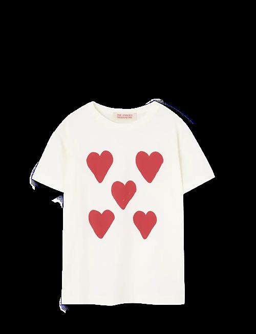 THE ANIMALS OBSERVATORY | Hearts White Rooster T-Shirt | 10 Y