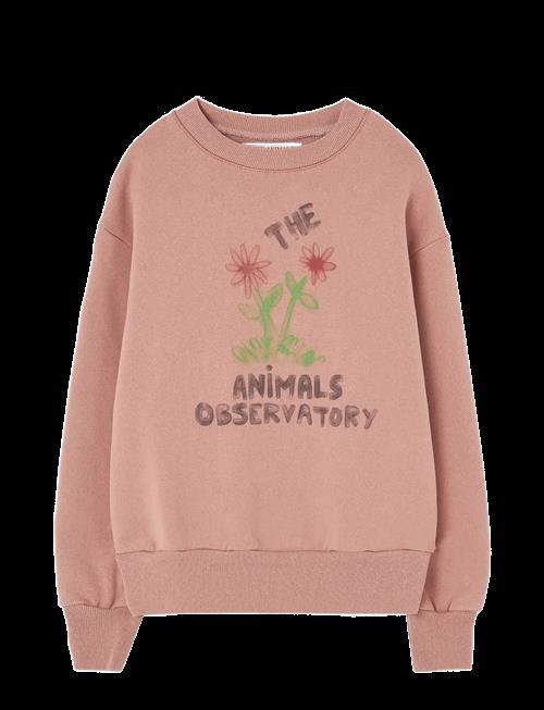 THE ANIMALS OBSERVATORY | Flowers Dusty Coral Bear Sweatshirt | 4 Y