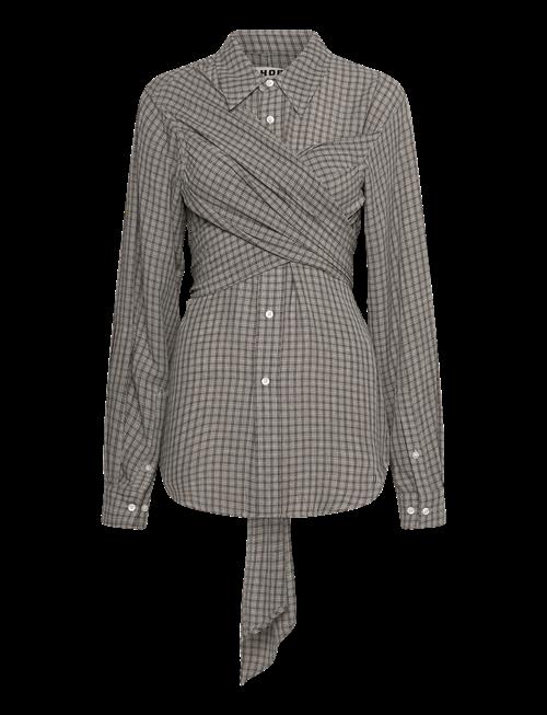 Hope | Twisty Shirt Soft Grey Check-34 | 34