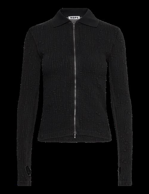 Hope | Lyra Zip Cardigan Faded Black Interlock-34 | 34