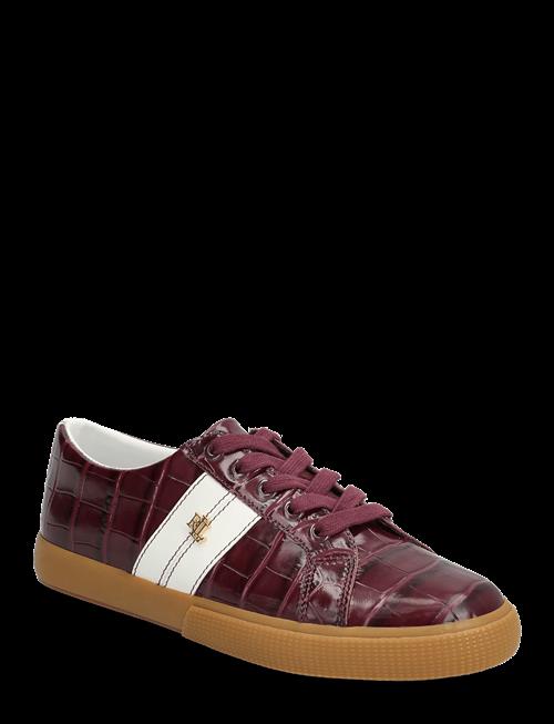 Lauren Ralph Lauren | Janson Ii Croc-Embossed Leather Sneaker | 39
