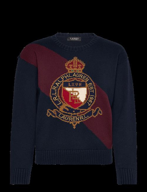 Lauren Ralph Lauren | Color-Blocked Crest Cotton Sweater | M