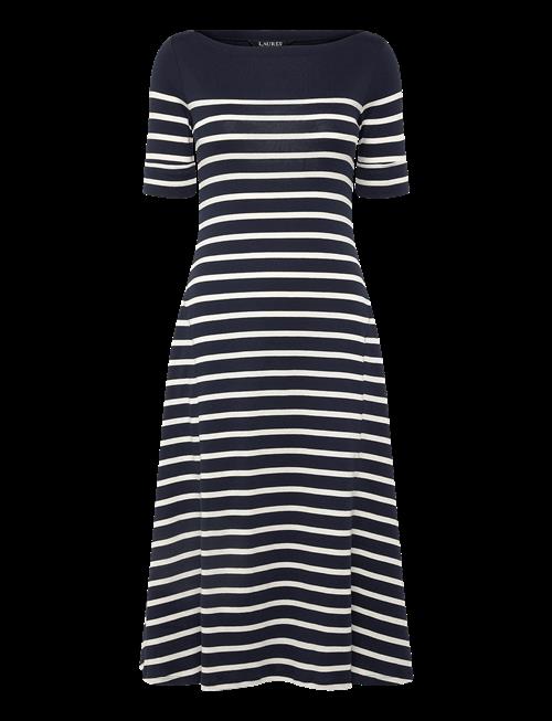Lauren Ralph Lauren | Striped Cotton Rib-Knit Midi Dress | M