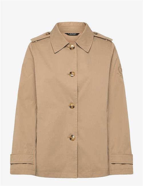 Lauren Ralph Lauren | Embroidered-Crest Twill Trench Coat | XS
