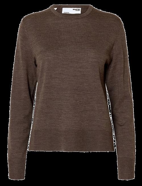 Selected | Slwthea Ls Knit Merino O-Neck Noos | S
